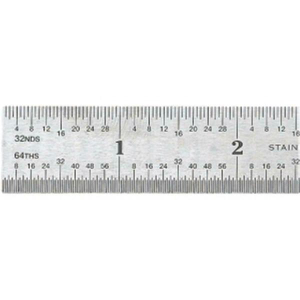 Generac 6 in. Vocational Stainless Steel Ruler, Metallic 1506